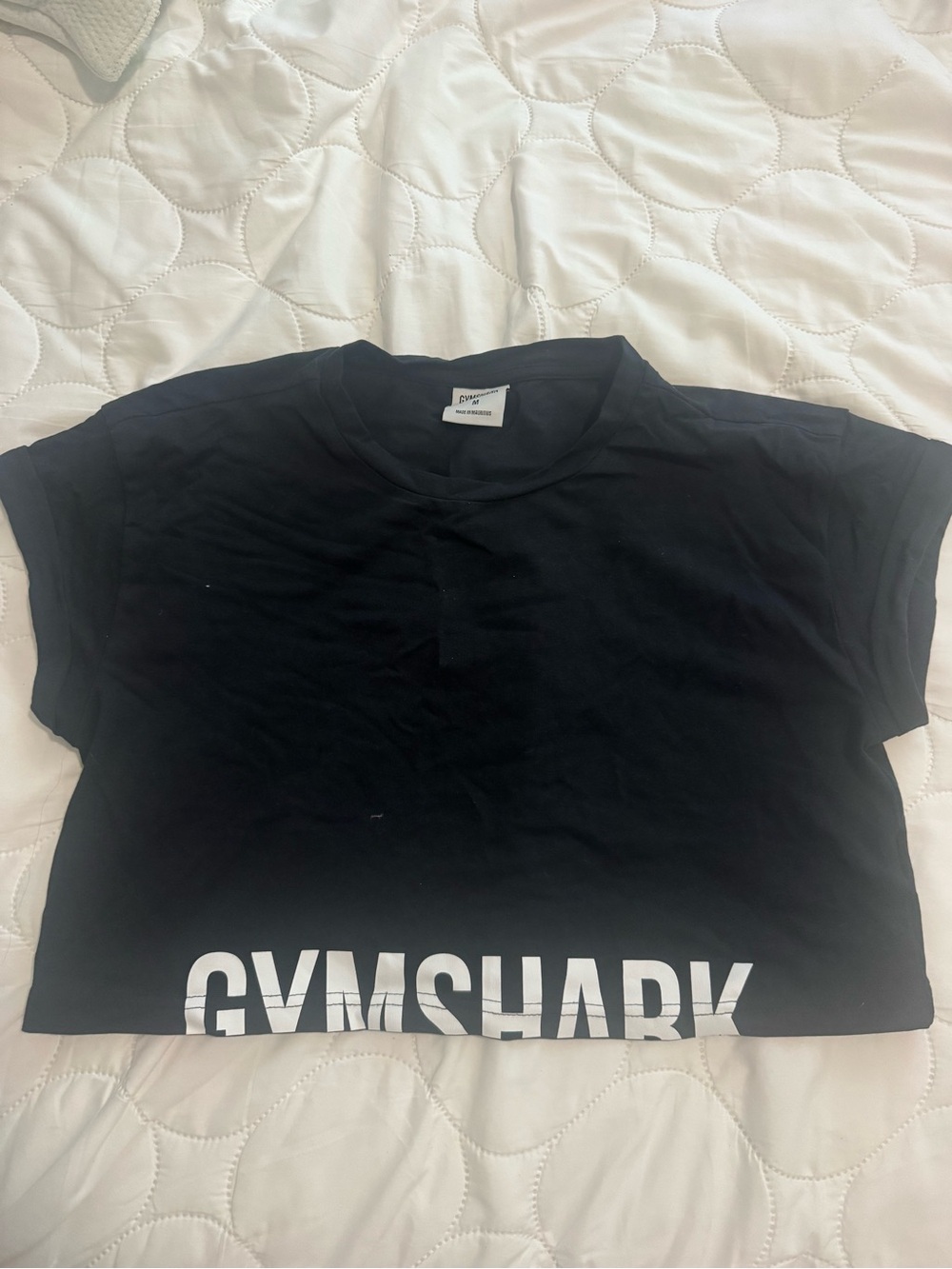 Gymshark Black Tee with White Logo